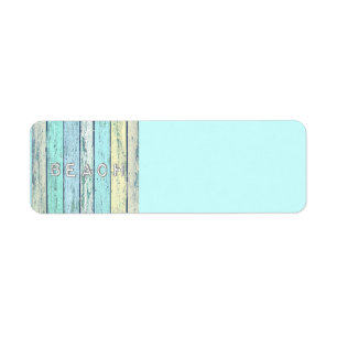 Rustic Beach Driftwood Return Address Label