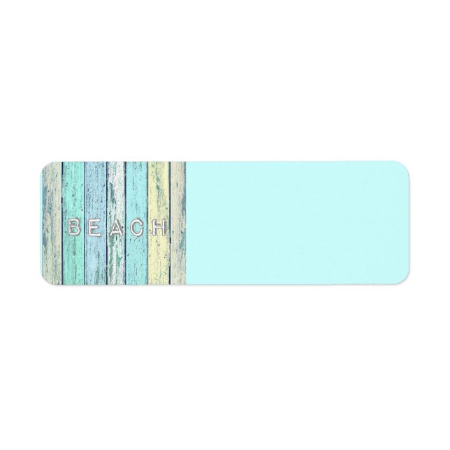 Rustic Beach Driftwood Return Address Label (Front)