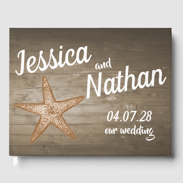 Rustic Beach Guest Book (Front)