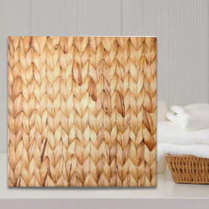 rustic beach tropical island woven wicker ceramic tile