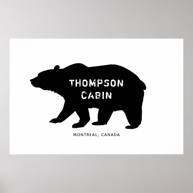 Rustic Bear Cabin Poster (Front)