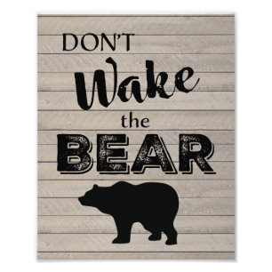 Rustic Bear Nursery Wall Art