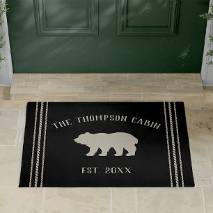 Rustic Bear Personalised Doormat