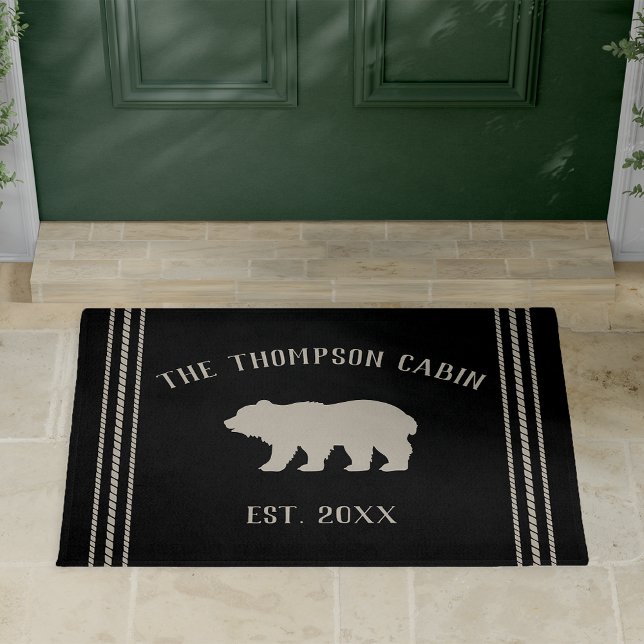 Rustic Bear Personalised Doormat (Creator Uploaded)