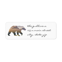 Rustic Bear Return Address Labels