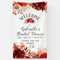 Rustic Beauty Floral Bouquet Bridal Shower Welcome