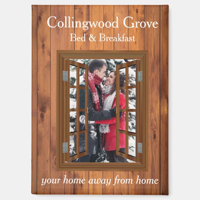 Rustic Bed and Breakfast 🌿 Country Inn Guestbook Magnet (Front)