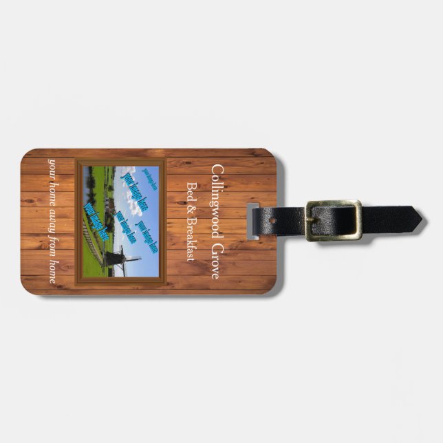 Rustic Bed and Breakfast 🌿 Promotional  Luggage Tag (Front Horizontal)