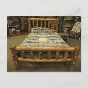 Rustic Bed Postcard