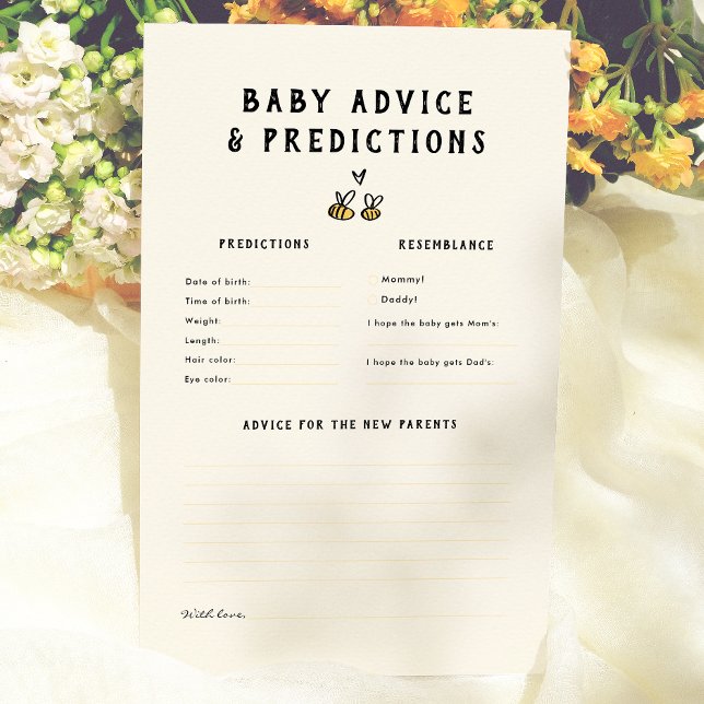 Rustic Bee Baby Predictions & Advice Game (Creator Uploaded)