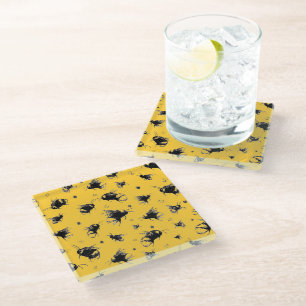 Rustic Bee Coaster – Hand Drawn, Farmhouse Gift
