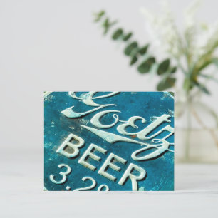 Rustic Beer Bottle Cap Postcard