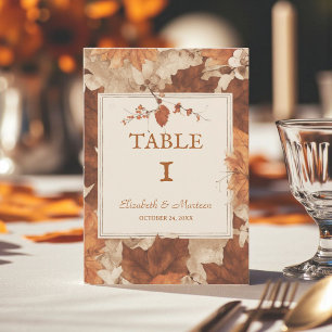 Rustic Beige Brown Maple Leaves Autumn