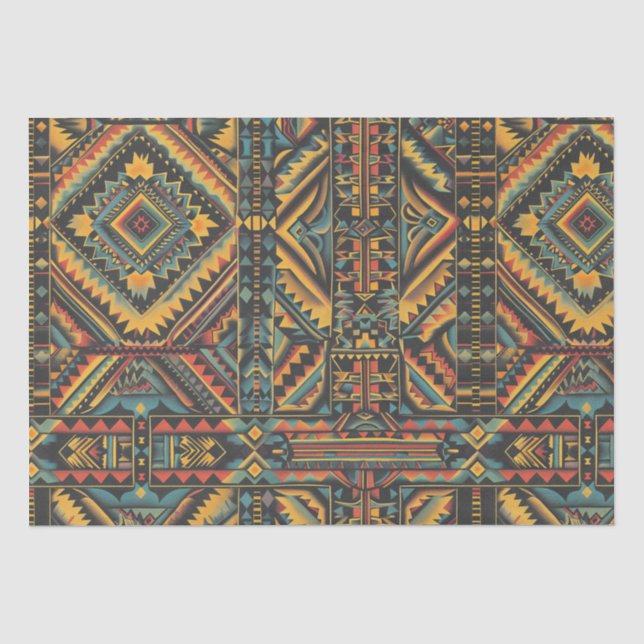 Rustic Beige "Centuries-Old Geometric Elegance" Ti Tissue Paper (Front)