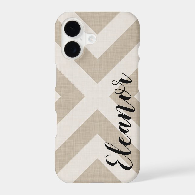 Rustic Beige X Chevron Monogram (Back)