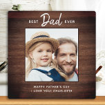 Rustic Best DAD Ever Custom Photo Father's Day Plaque<br><div class="desc">Surprise dad this fathers day with a personalised photo plaque. "Best DAD Ever" Personalise this dad plaque with favourite photo, message and name.. Visit our collection for the best dad father's day gifts and personalised dad gifts. COPYRIGHT © 2020 Judy Burrows, Black Dog Art - All Rights Reserved. Rustic Best...</div>