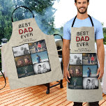 Rustic Best Dad Ever Father`s Day 6 Photo Collage  Apron<br><div class="desc">Rustic Best Dad Ever Father`s Day 6 Photo Collage Apron. Rustic beige background wit 6 photos and best dad ever in modern typography. Personalise the apron with your photos and names. Great gift and a sweet keepsake for a dad or grandpa on Father`s Day,  birthday or Christmas.</div>