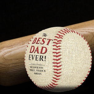 Rustic Best Dad Ever Father`s Day Baseball