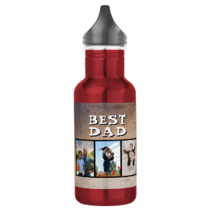 Rustic Best Dad Father's Day 6 Photo 532 Ml Water Bottle