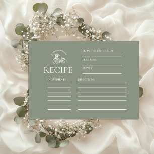 Rustic Bicycle Floral Shower Enclosure Card