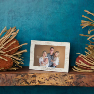 Rustic Birch Personalised Name Photo Plaque
