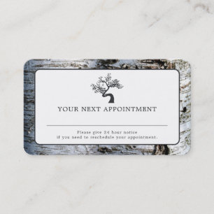 Rustic Birch Tree, Appointment Card