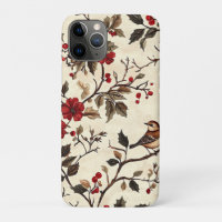 Rustic Bird and Poinsettia Christmas Pattern (22)
