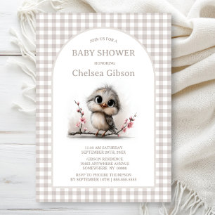 Rustic Bird Baby Shower Invitation