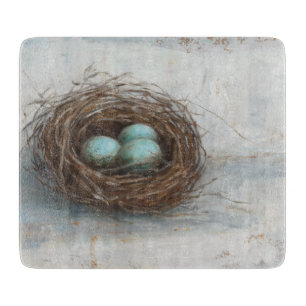 Rustic Bird Nest - Blue Cutting Board