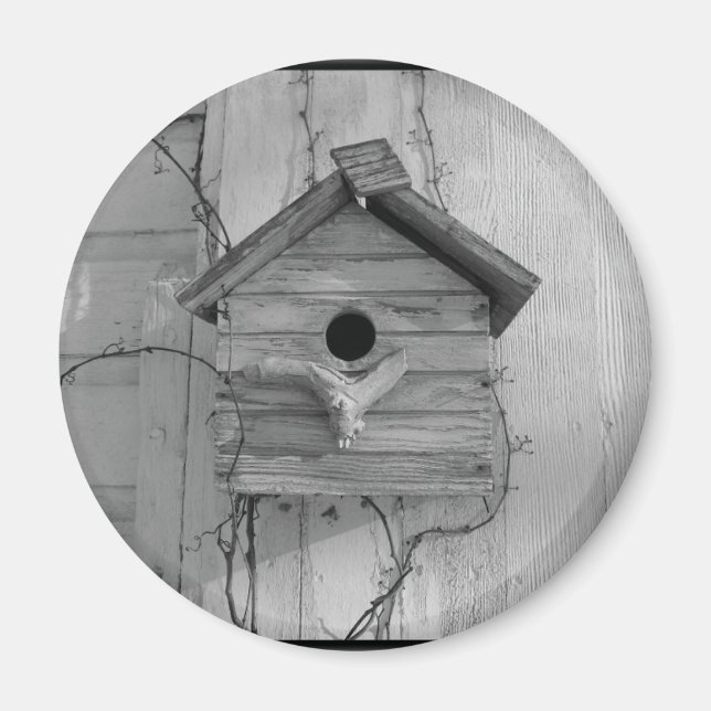Rustic Birdhouse Magnet (Front)
