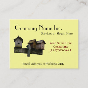 Rustic Birdhouses Craft Company Business Card
