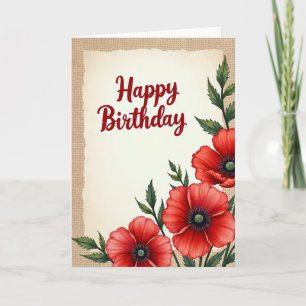 Rustic Birthday Greeting Card