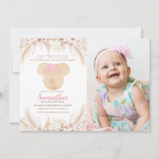 Rustic Birthday Invitation with Photo