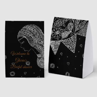 Rustic Black and White Bridal Shower
