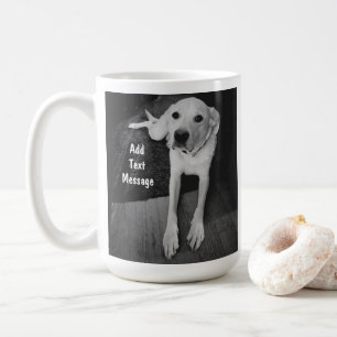 Rustic Black and White Photo of a Beautiful Dog Coffee Mug