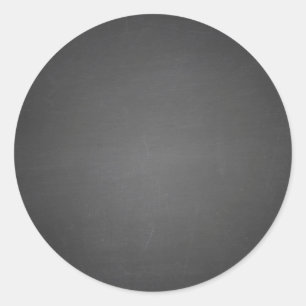 Rustic Black Chalkboard Printed Classic Round Sticker