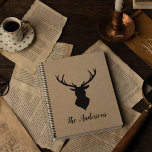 Rustic Black Deer | Kraft | Family Name Planner<br><div class="desc">Introducing our Rustic Black Deer on Kraft design,  a perfect blend of timeless charm and personalised elegance! Bring a touch of rustic charm and family pride into your home or surprise someone special with a one-of-a-kind gift. Customise your Rustic Black Deer | Kraft | Family Name product today!</div>