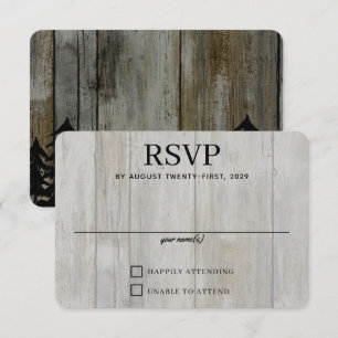 Rustic Black Forest RSVP Card