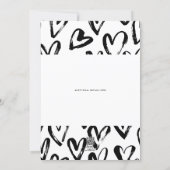 Rustic Black Hearts Pattern Happy Valentine's Day Holiday Card (Back)