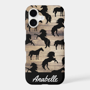 Rustic Black Horse Silhouettes   Personalised