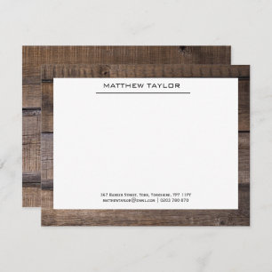 Rustic Black Lined Professional Business   Card