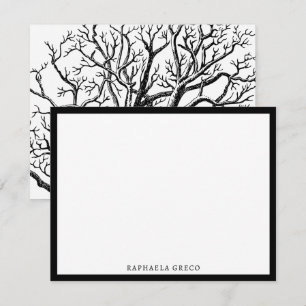 Rustic Black & White Abstract Tree Branches  Card