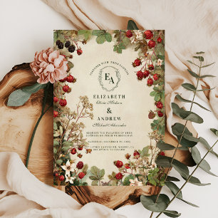 Rustic Blackberry Vineyard Wedding Invitation
