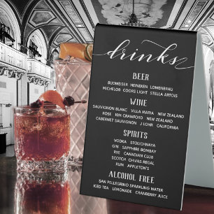 Rustic Blacksmith Calligraphy Wedding Bar