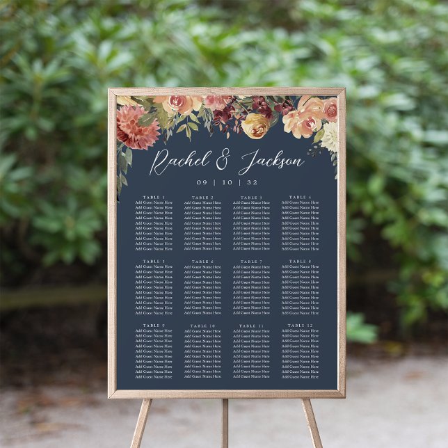 Rustic Bloom Floral Wedding Seating Chart (Creator Uploaded)