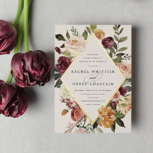 Rustic Bloom Geometric Floral Wedding