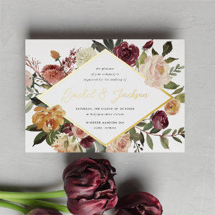 Rustic Bloom Geometric Floral Wedding