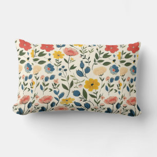 Rustic Bloom Warmth Lumbar Cushion