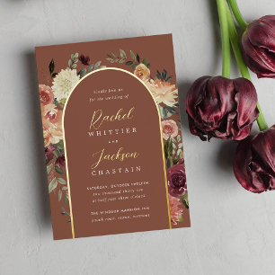 Rustic Bloom Watercolor Floral Arch Wedding