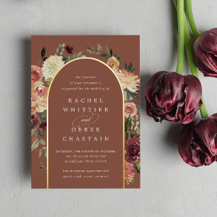 Rustic Bloom Watercolor Floral Arch Wedding